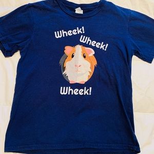 Port & Company Guinea pig T shirt - Medium - Blue - Wheek Wheek!